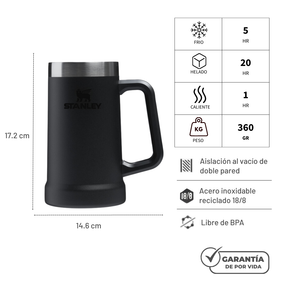 BEER STEIN NEGRO 709 ML