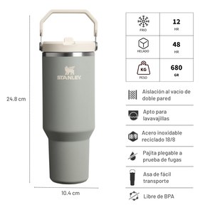 FLIP STRAW TUMBLER SAGE GREY 887 ML