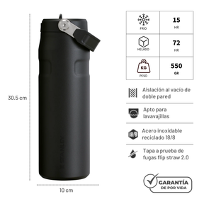 AEROLIGHT FLIP STRAW 710 ML BLACK