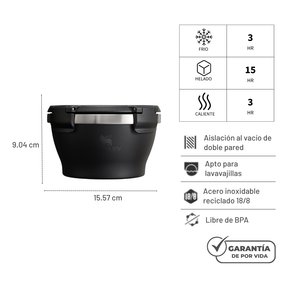 FRESH TO TABLE BOWL BLACK 473 ML