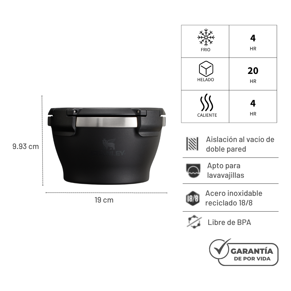 FRESH-TO-TABLE BOWL  BLACK 946 ML