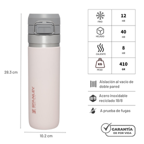 FLIP GO BOTTLE  710 ML ROSE QUARTZ