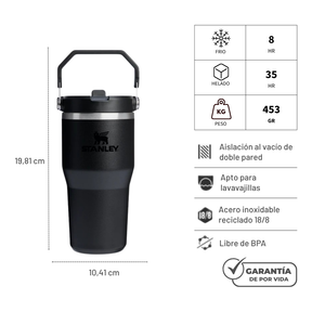 FLIP STRAW TUMBLER 591 ML BLACK